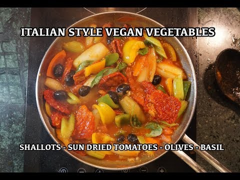 Italian Style Vegetable Ragu Recipe - Shallots Garlic Tomato Vegan