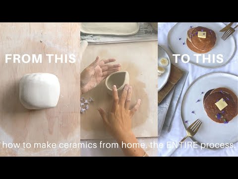 HOW I MAKE CERAMICS AT HOME (the entire pottery process) | lolita olympia