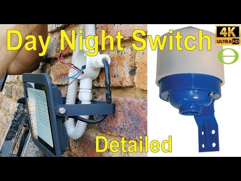 How to install a day night switch for a flood light.
